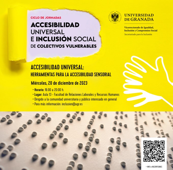 Jornada. Accesibilidad Universal: herramientas para la accesibilidad sensorial