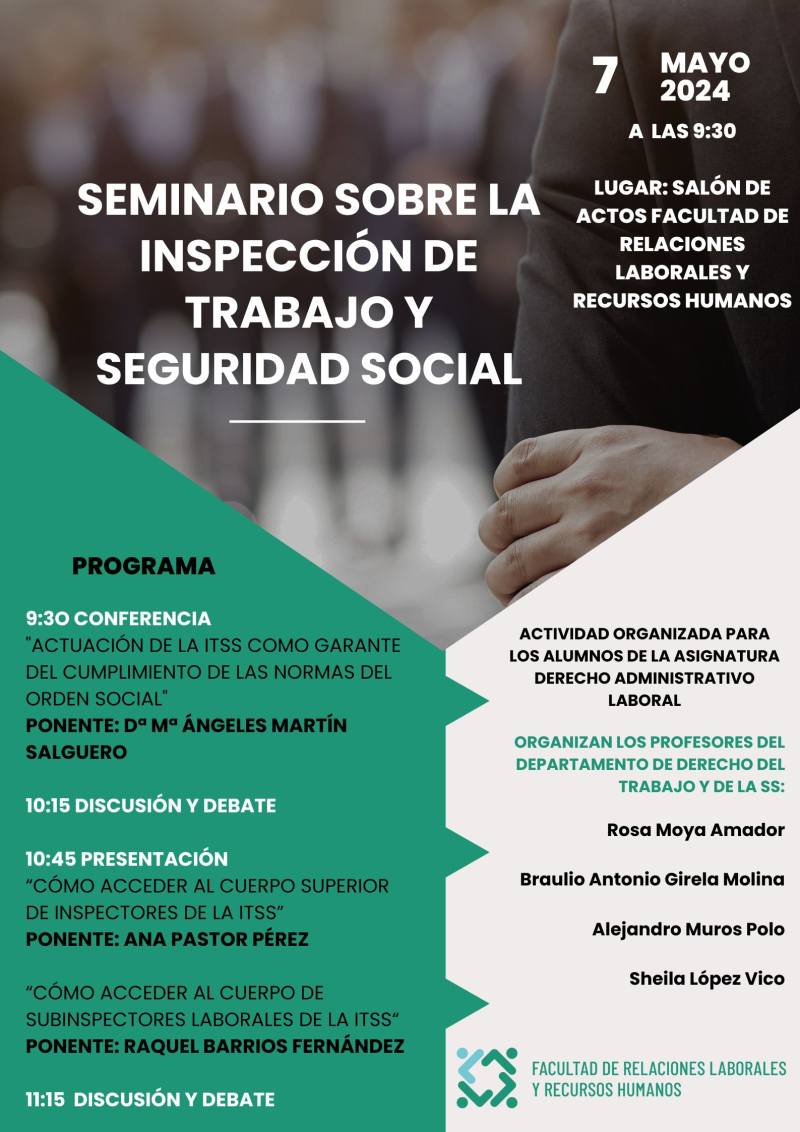 Conferencia "Actuación de la ITSS como garante del cumplimiento de las normas del orden social" Conferencia "Actuación de la ITSS como garante del cumplimiento de las normas del orden social"