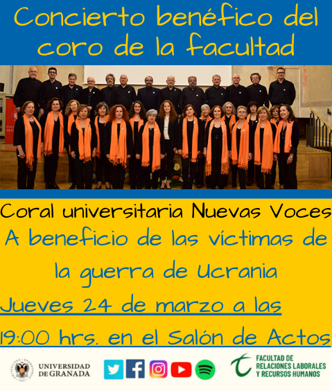 cartel del concierto benéfico del coro de la facultad 