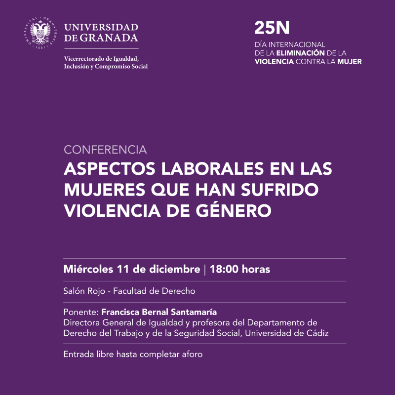 Conferencia Aspectos Laborales mujeres violencia género Conferencia Aspectos Laborales mujeres violencia género